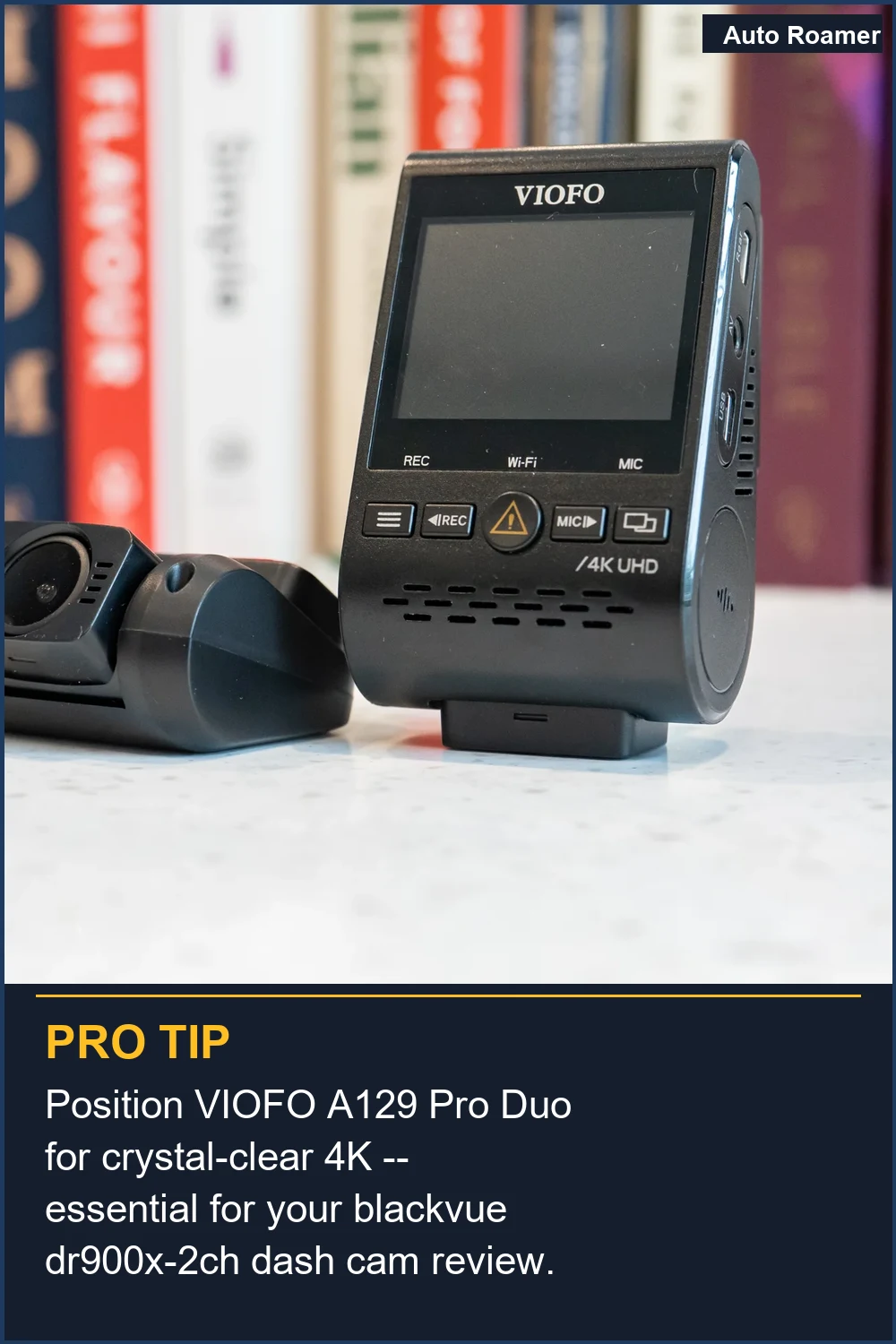 Position VIOFO A129 Pro Duo for crystal-clear 4K -- essential for your blackvue dr900x-2ch dash cam review.