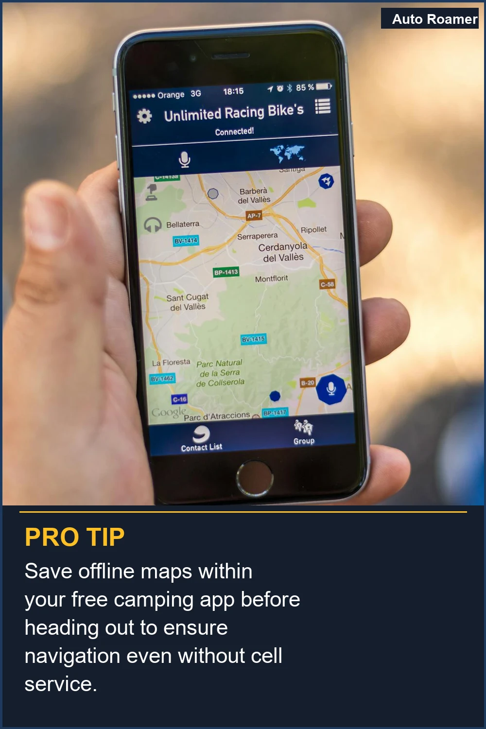 Save offline maps within your free camping app before heading out to ensure navigation even without cell service.