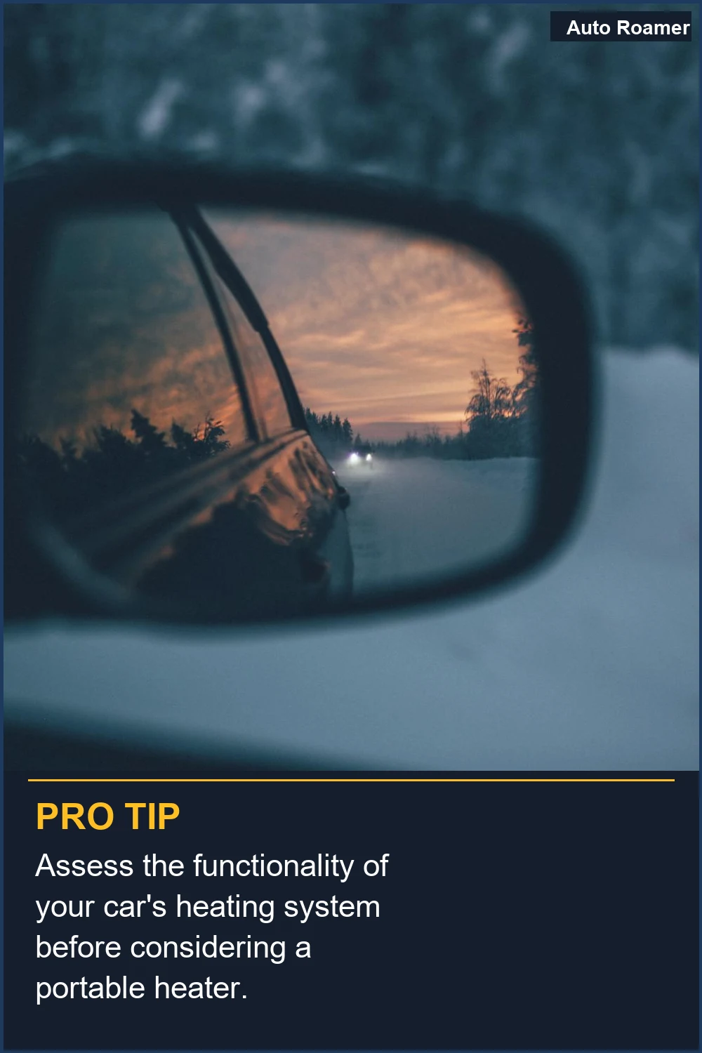 Assess the functionality of your car's heating system before considering a portable heater.
