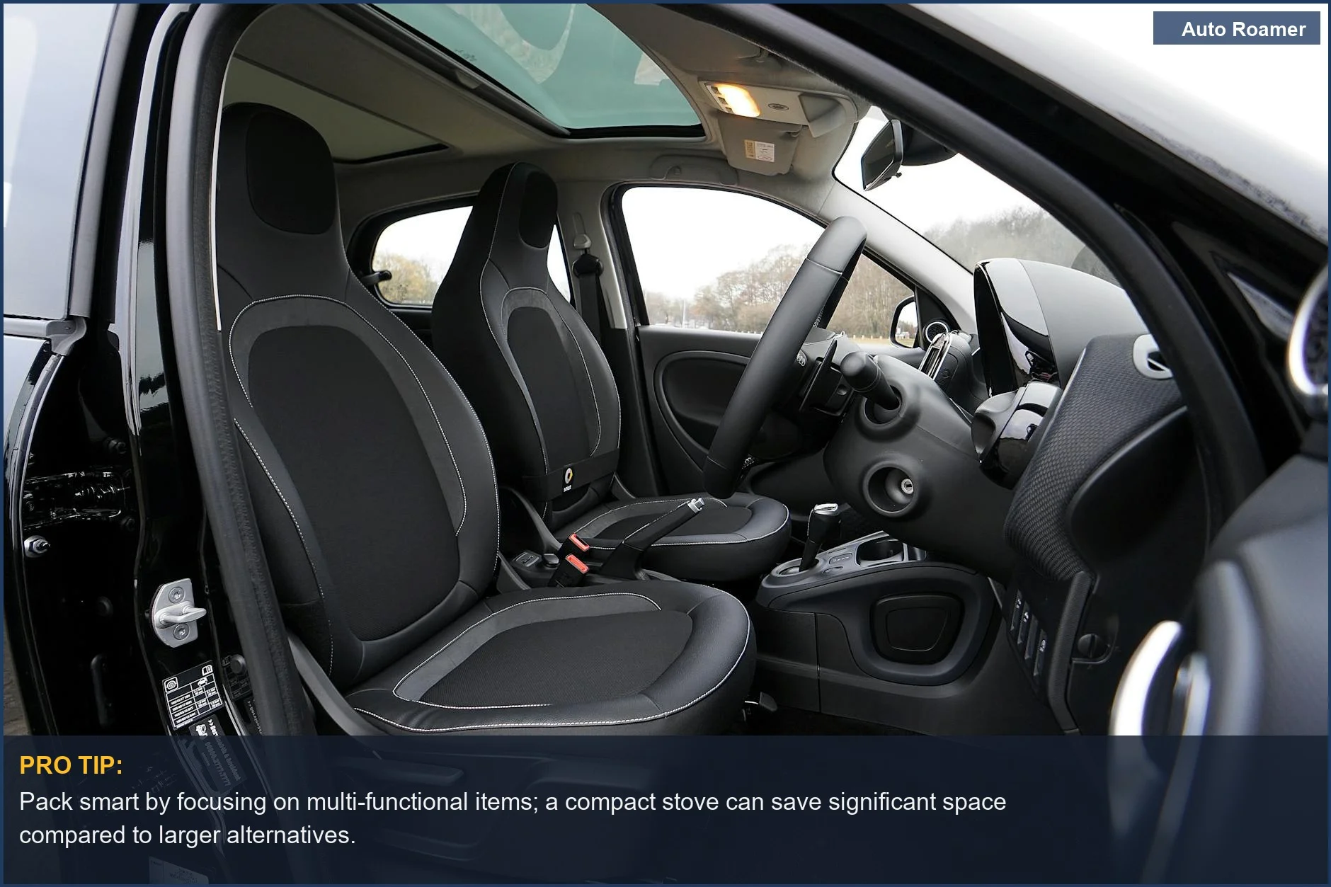 Modern Nissan Rogue interior with black leather seats and advanced technology.