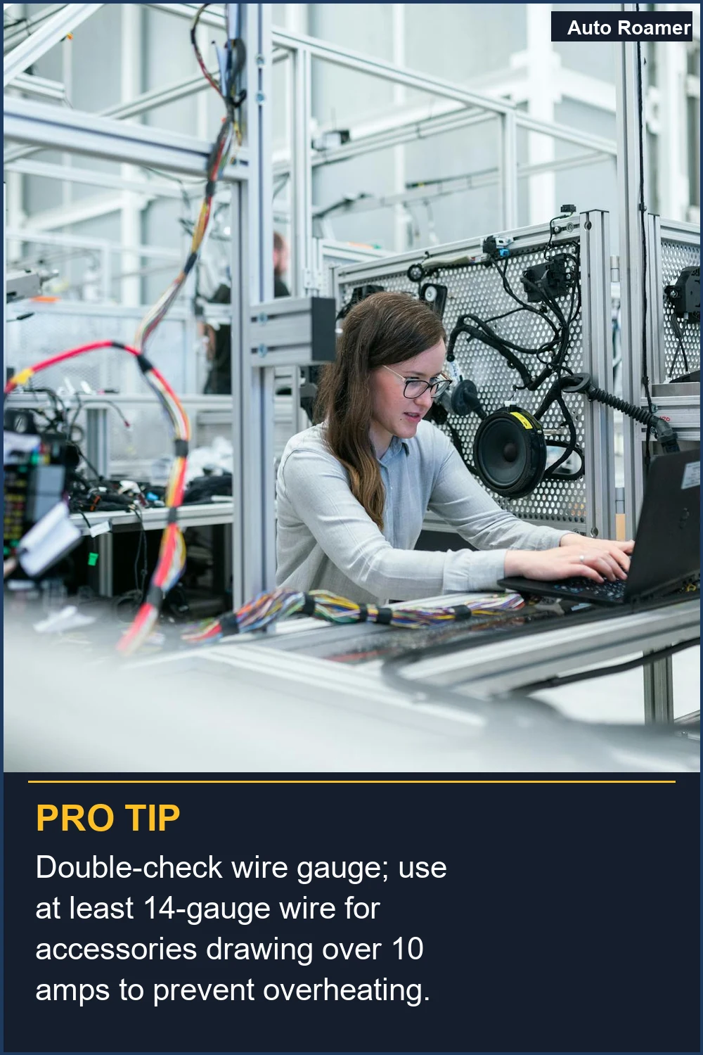 Double-check wire gauge; use at least 14-gauge wire for accessories drawing over 10 amps to prevent overheating.