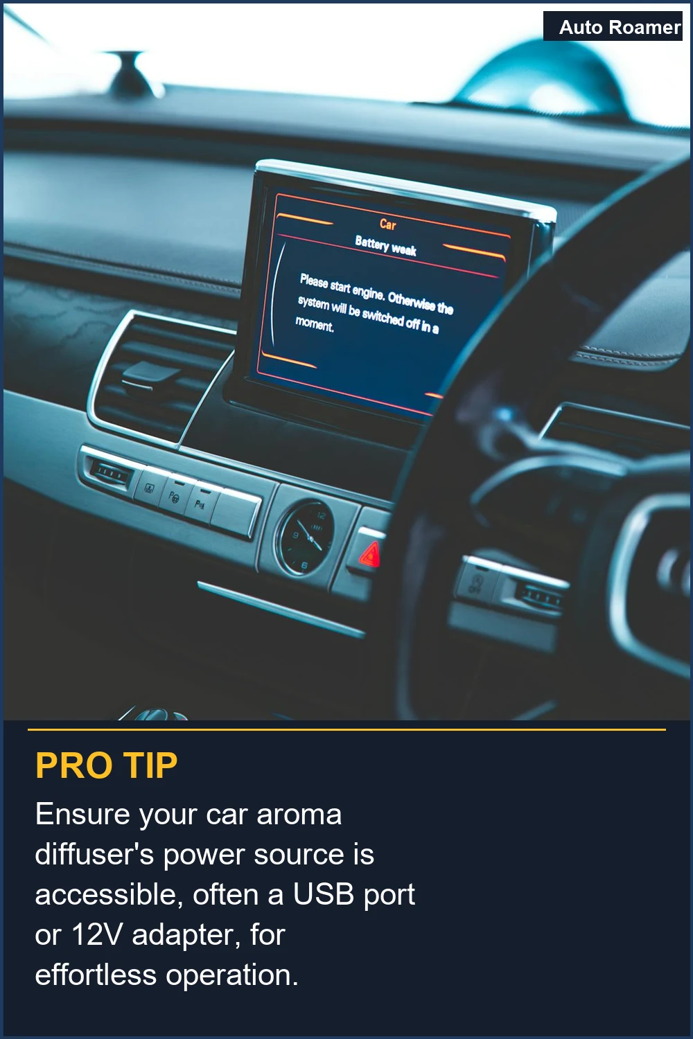 Ensure your car aroma diffuser's power source is accessible, often a USB port or 12V adapter, for effortless operation.