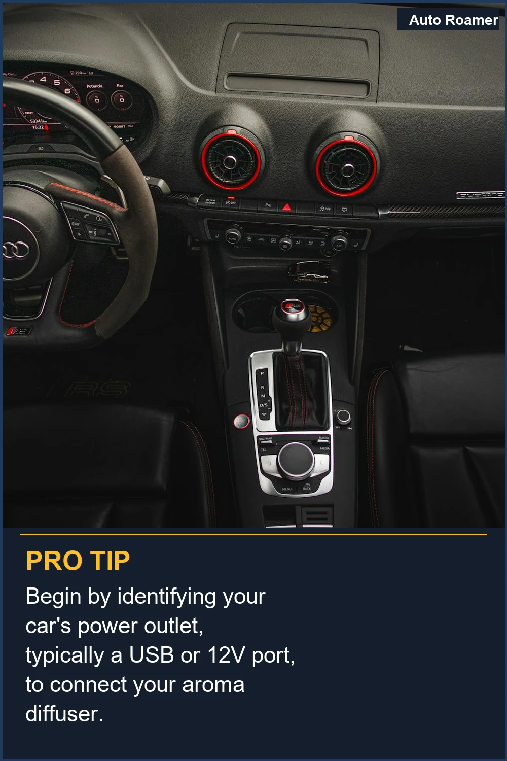 Begin by identifying your car's power outlet, typically a USB or 12V port, to connect your aroma diffuser.