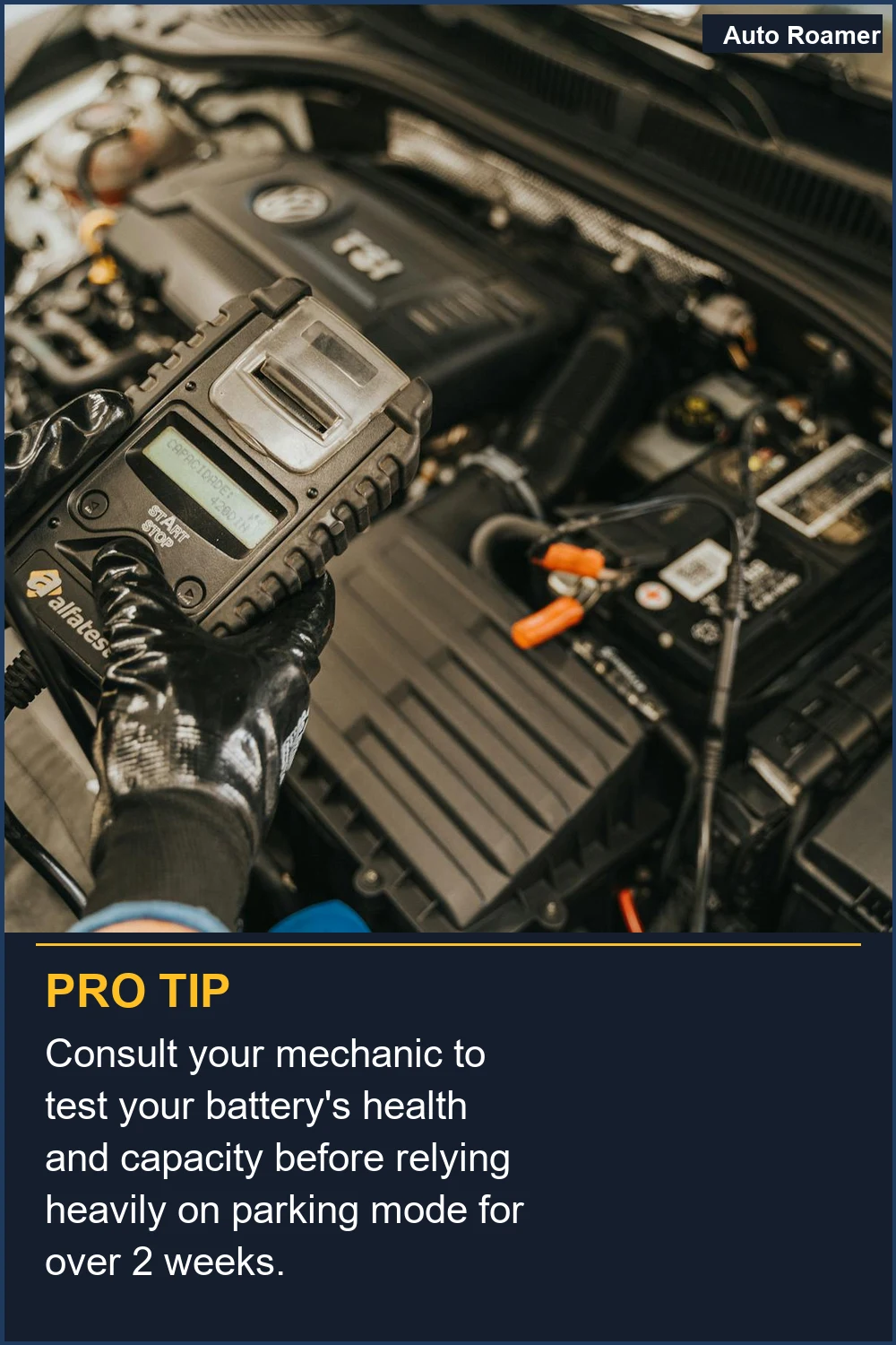 Consult your mechanic to test your battery's health and capacity before relying heavily on parking mode for over 2 weeks.