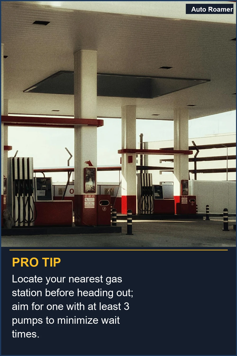 Locate your nearest gas station before heading out; aim for one with at least 3 pumps to minimize wait times.