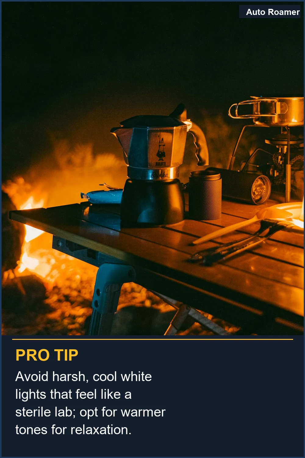 Avoid harsh, cool white lights that feel like a sterile lab; opt for warmer tones for relaxation.