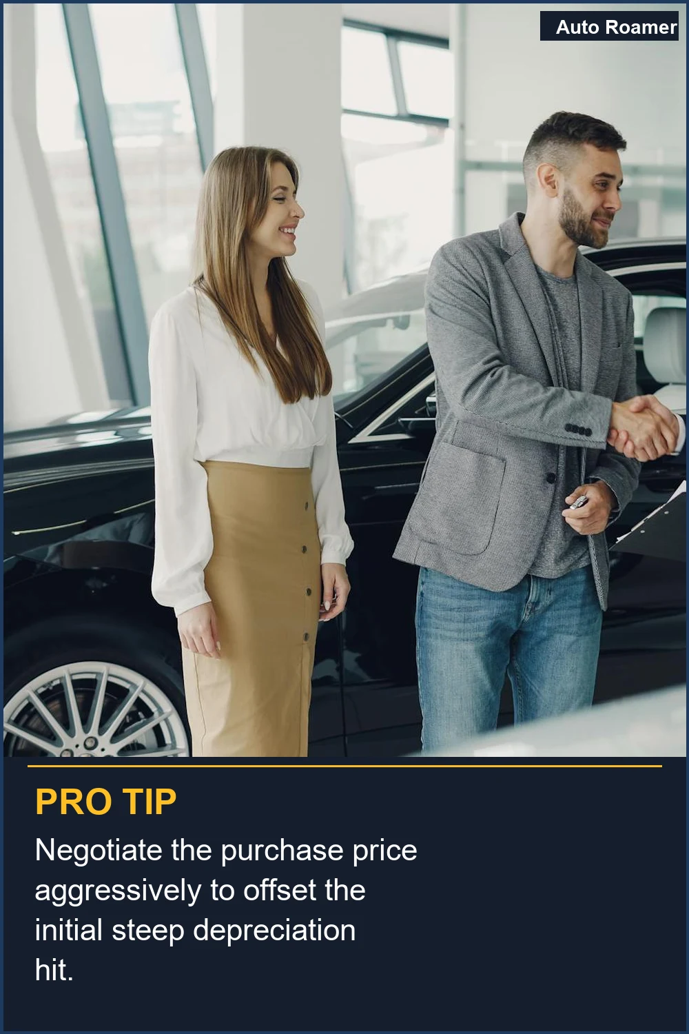 Negocia agresivamente el precio de compra para compensar el fuerte golpe inicial de depreciación.