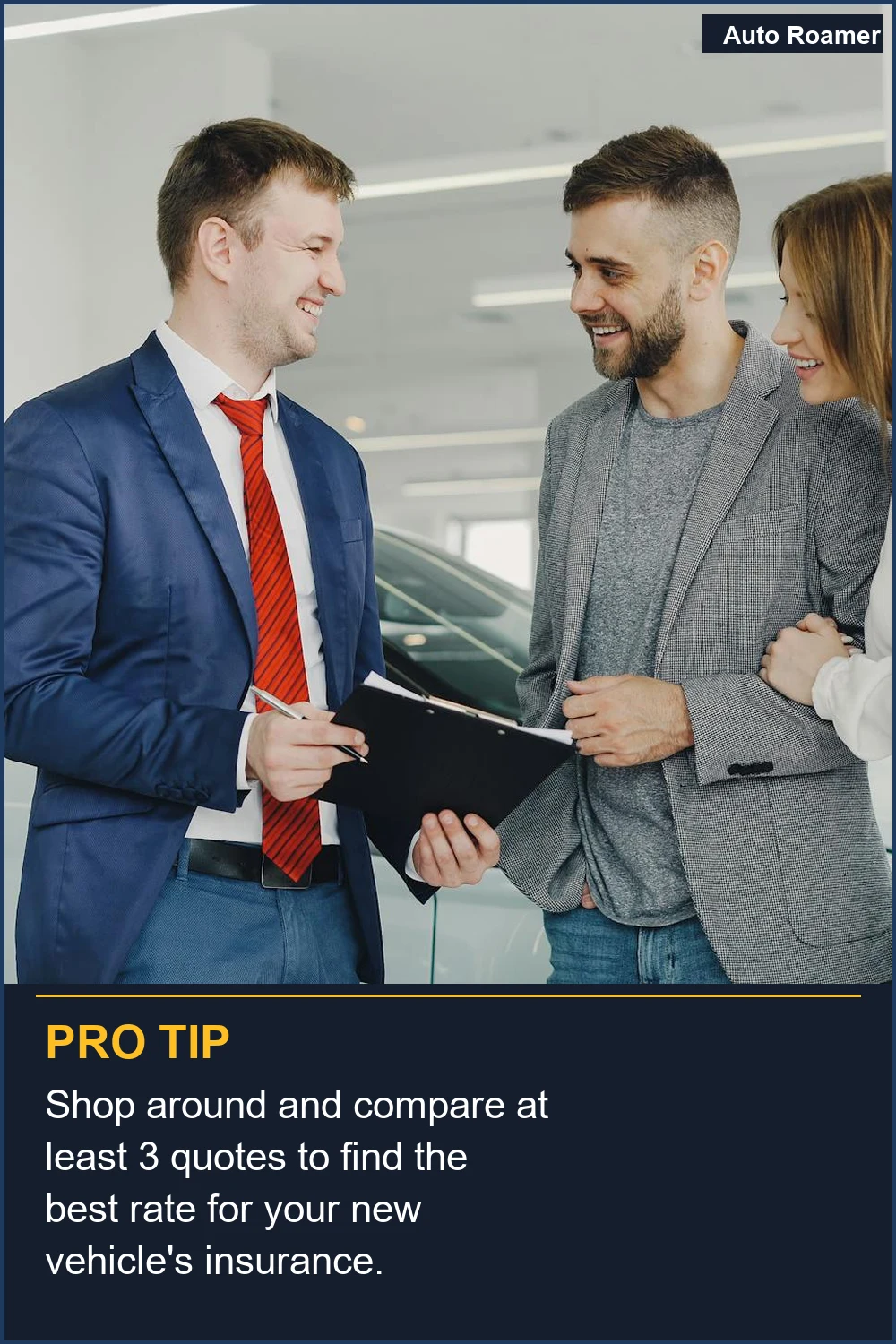 Investiga y compara al menos 3 cotizaciones para encontrar la mejor tarifa para el seguro de tu nuevo vehículo.