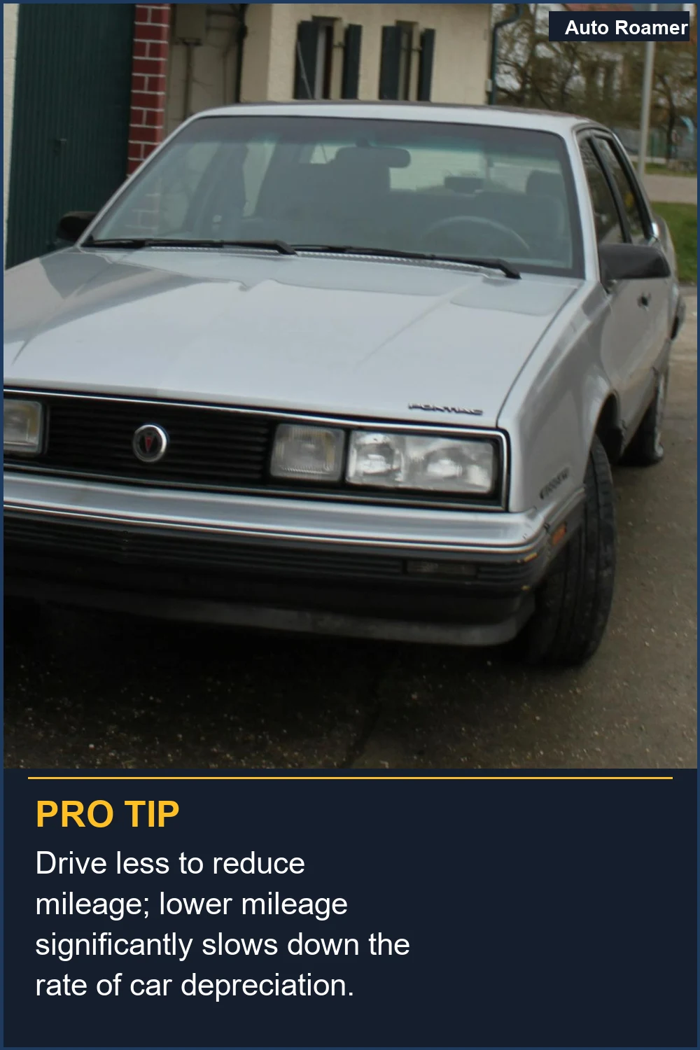 Drive less to reduce mileage; lower mileage significantly slows down the rate of car depreciation.