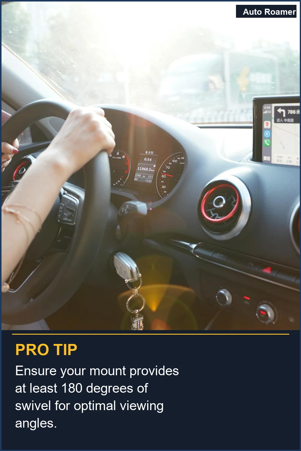 Asegúrate de que tu soporte ofrezca al menos 180 grados de giro para ángulos de visión óptimos.