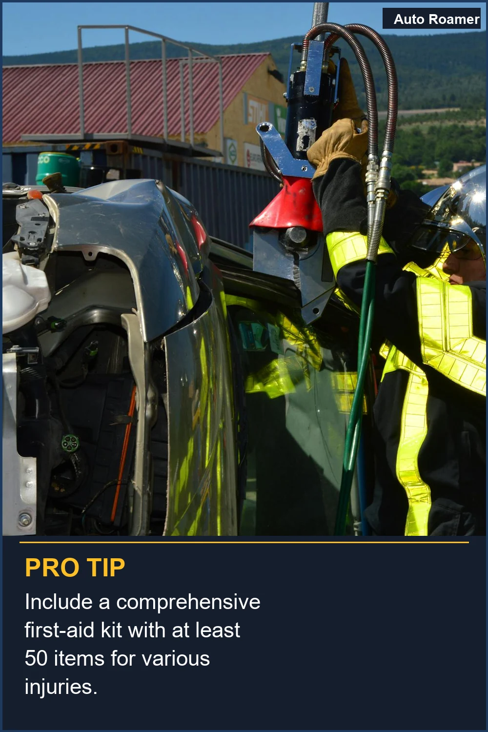 Include a comprehensive first-aid kit with at least 50 items for various injuries.