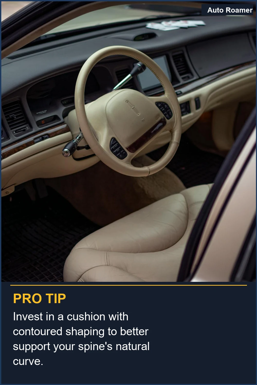 Invest in a cushion with contoured shaping to better support your spine's natural curve.