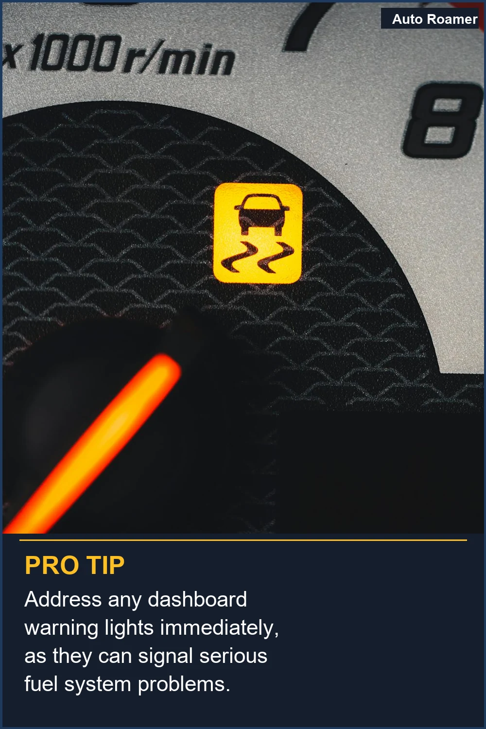 Address any dashboard warning lights immediately, as they can signal serious fuel system problems.
