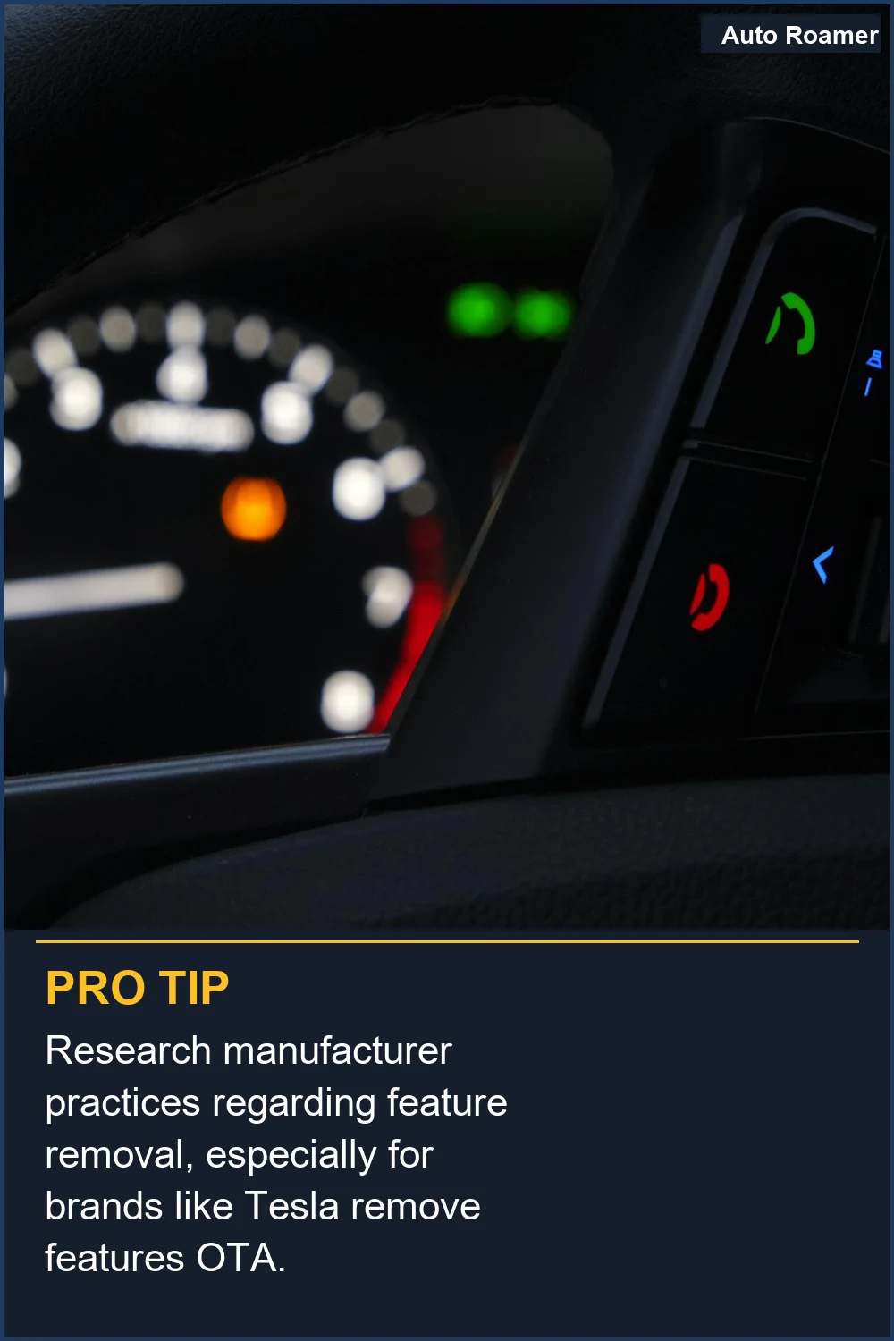 Investiga las prácticas de los fabricantes con respecto a la eliminación de funciones, especialmente para marcas como Tesla que eliminan funciones OTA.