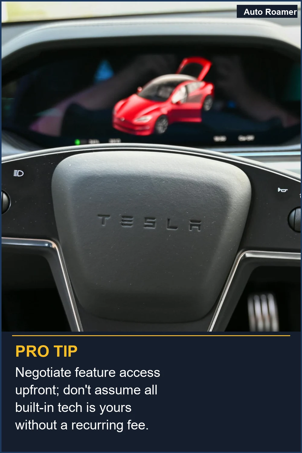 Negotiate feature access upfront; don't assume all built-in tech is yours without a recurring fee.
