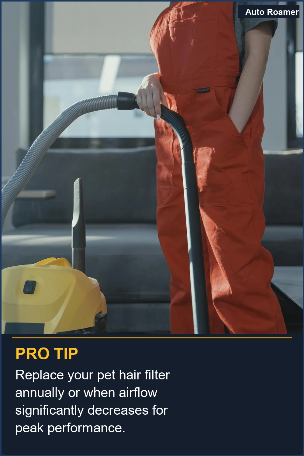 Replace your pet hair filter annually or when airflow significantly decreases for peak performance.