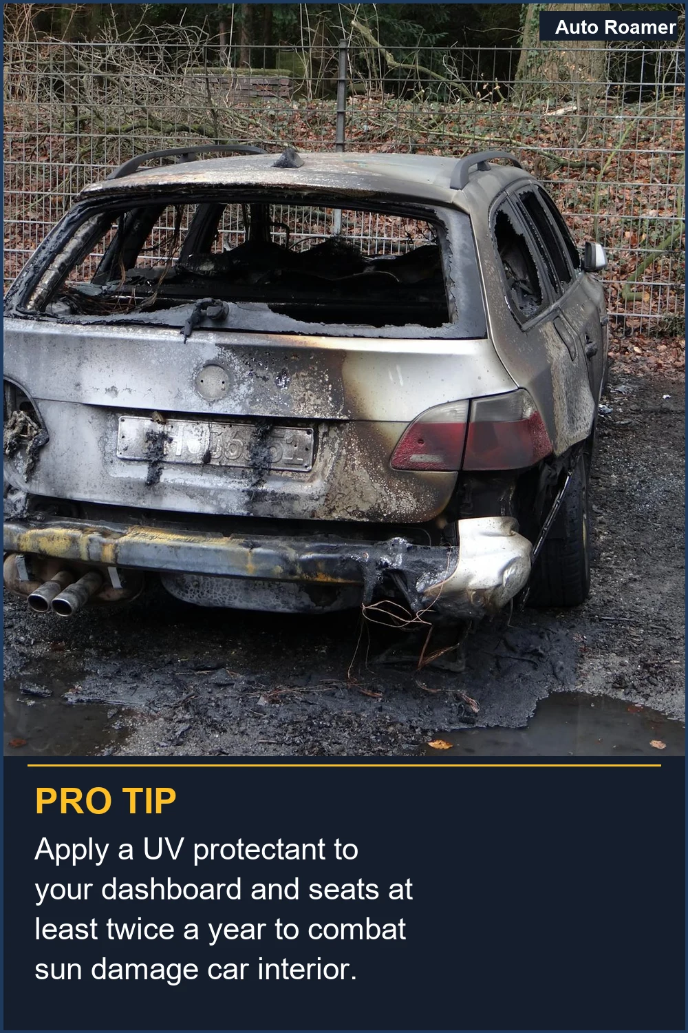 Apply a UV protectant to your dashboard and seats at least twice a year to combat sun damage car interior.