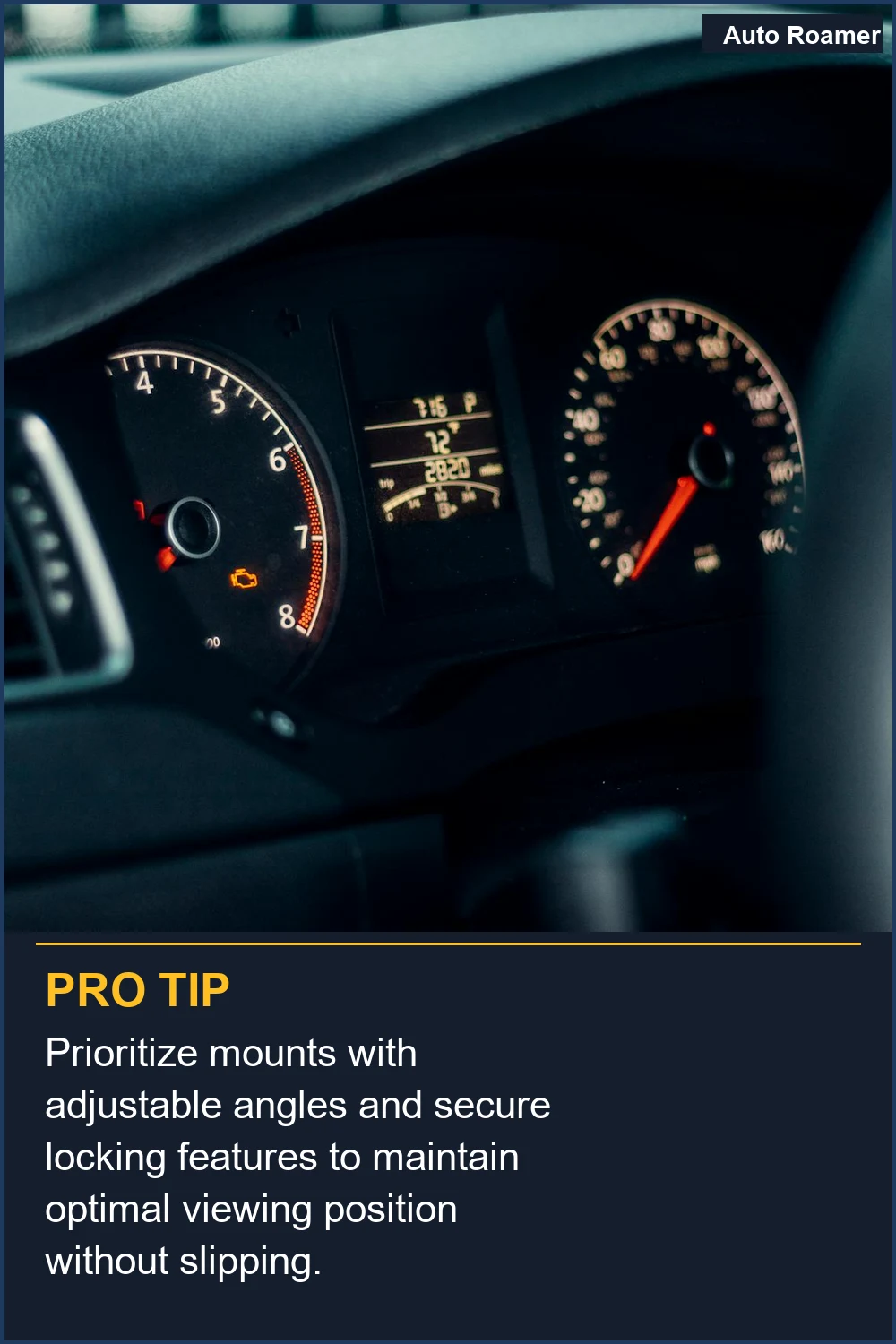 Prioritize mounts with adjustable angles and secure locking features to maintain optimal viewing position without slipping.