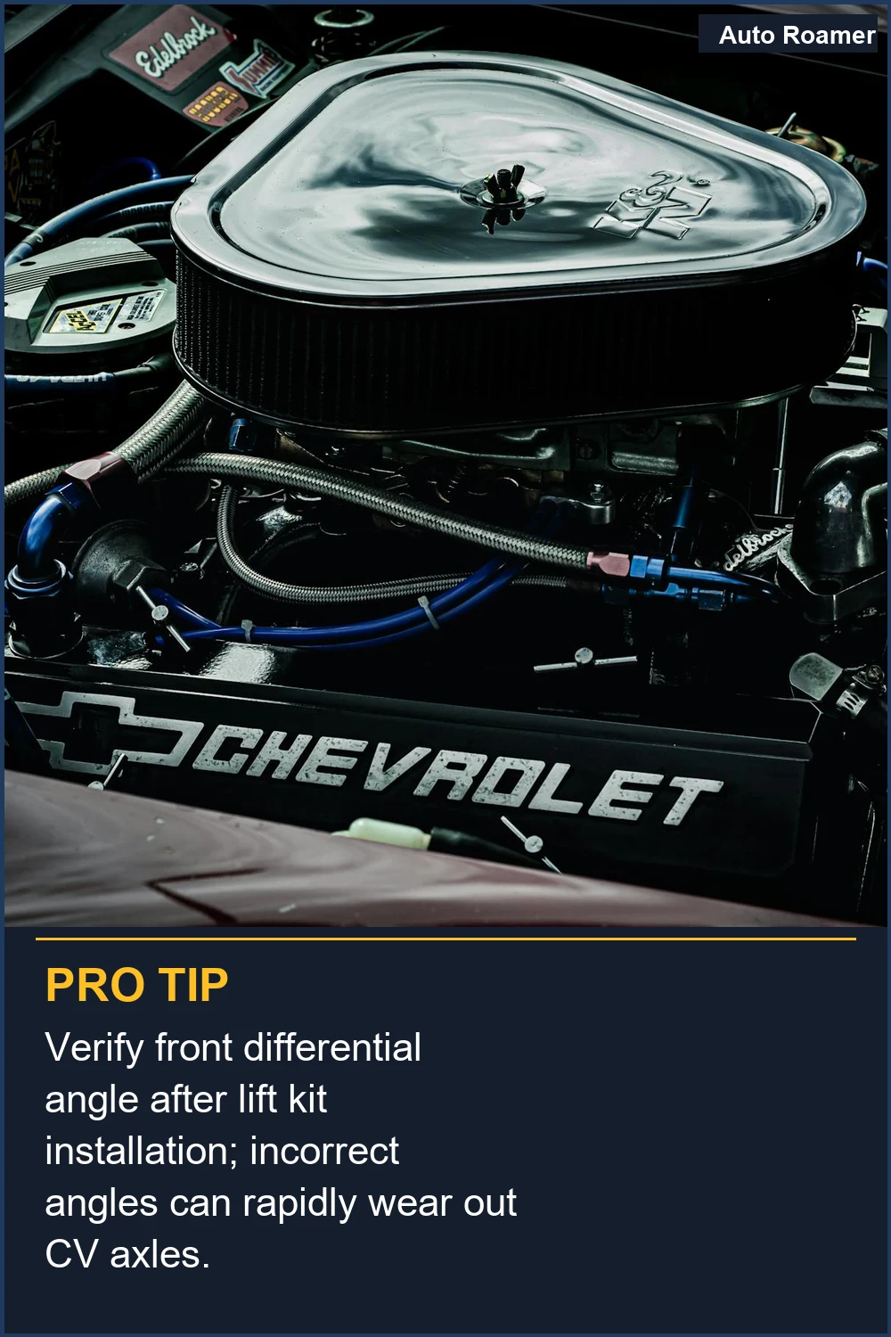 Verify front differential angle after lift kit installation; incorrect angles can rapidly wear out CV axles.