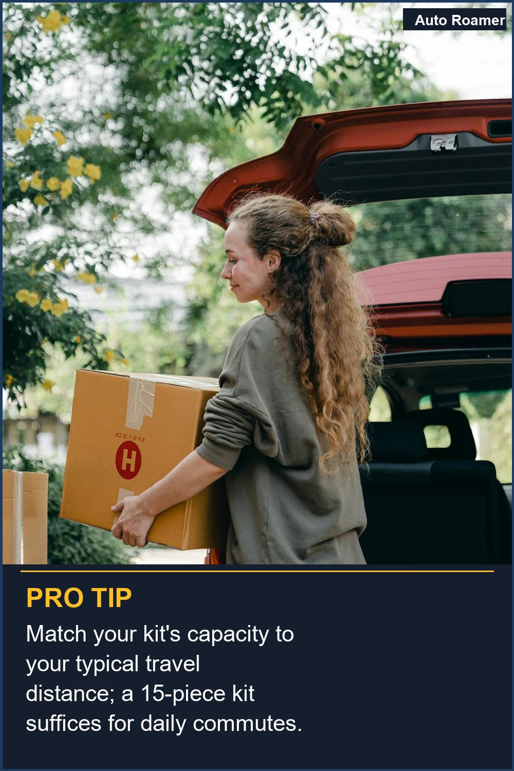 Match your kit's capacity to your typical travel distance; a 15-piece kit suffices for daily commutes.