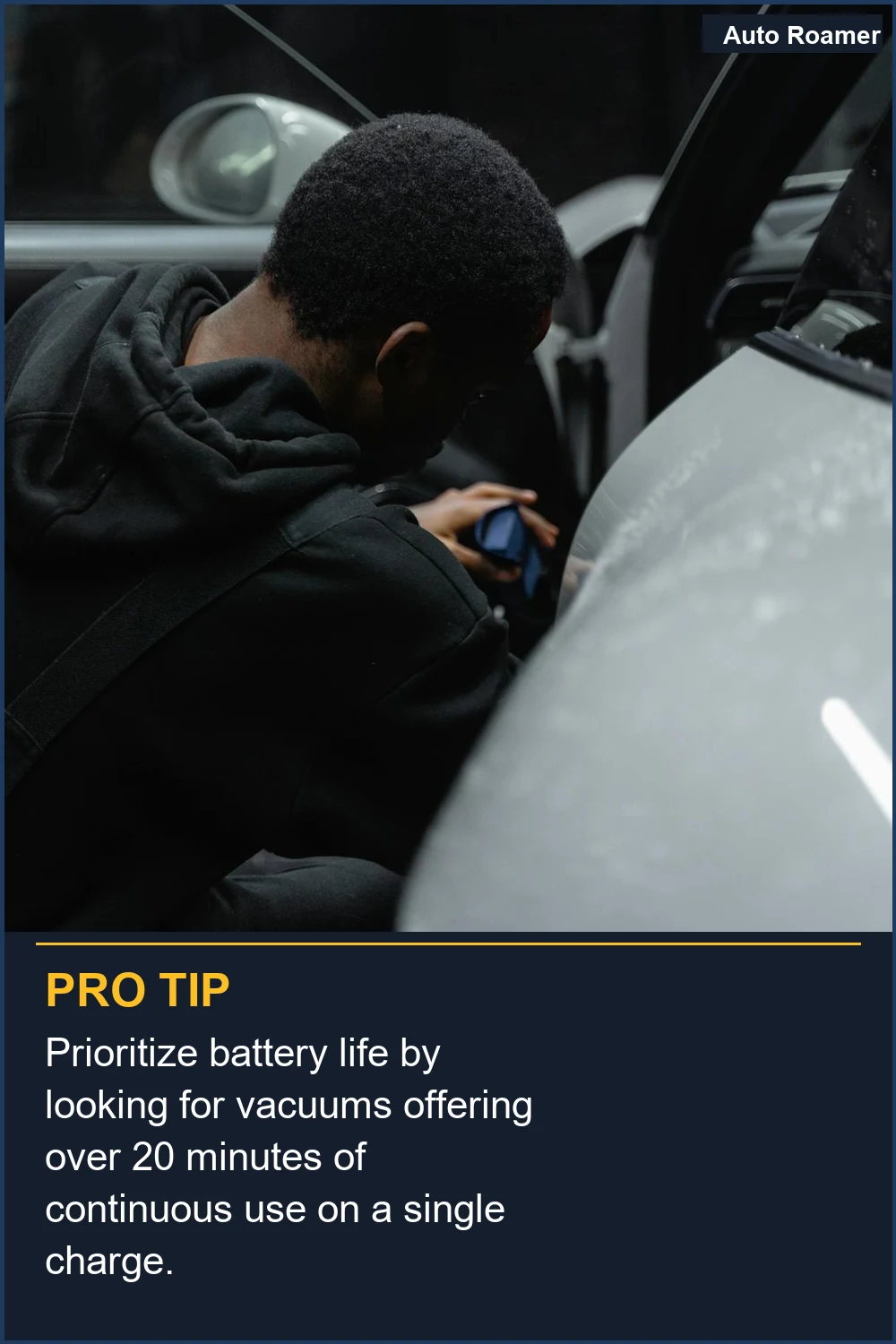 Prioritize battery life by looking for vacuums offering over 20 minutes of continuous use on a single charge.