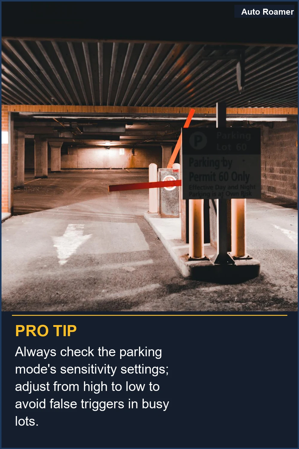 Always check the parking mode's sensitivity settings; adjust from high to low to avoid false triggers in busy lots.
