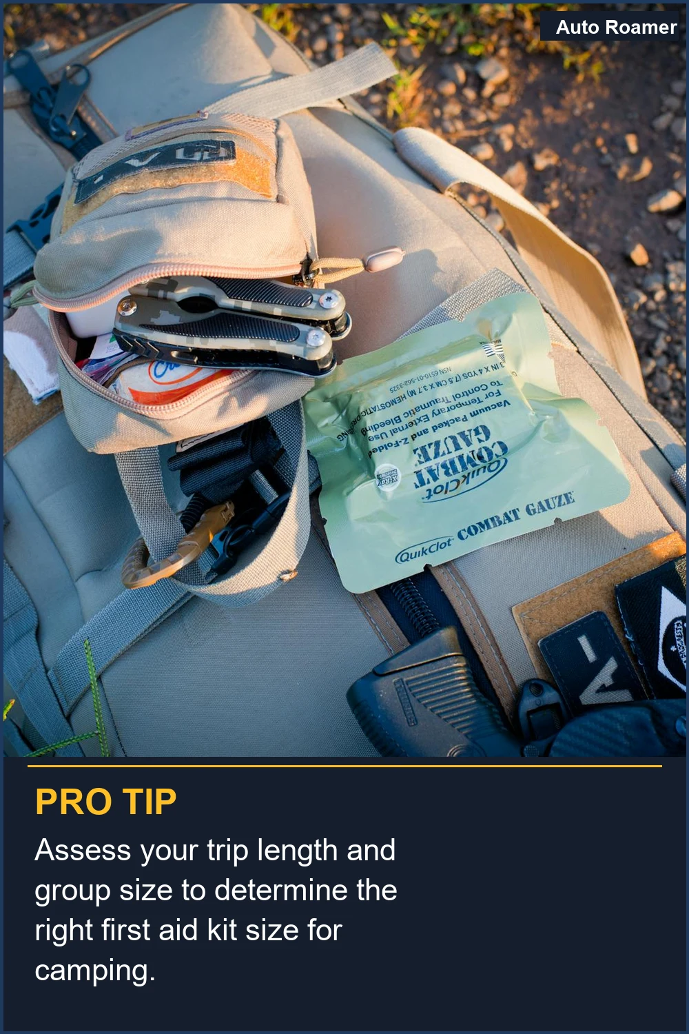 Assess your trip length and group size to determine the right first aid kit size for camping.