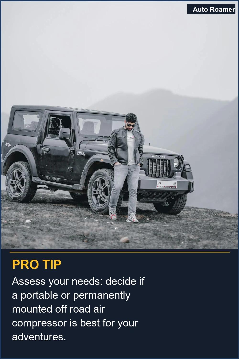 Assess your needs: decide if a portable or permanently mounted off road air compressor is best for your adventures.
