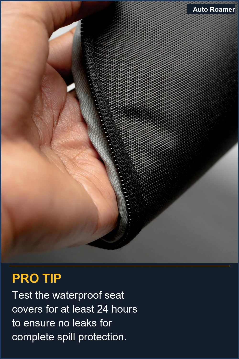 Test the waterproof seat covers for at least 24 hours to ensure no leaks for complete spill protection.