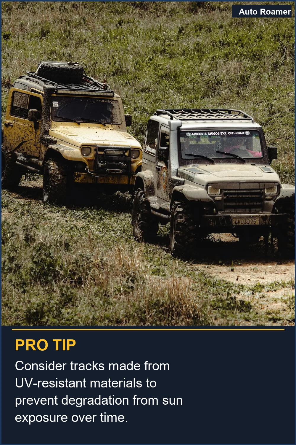 Consider tracks made from UV-resistant materials to prevent degradation from sun exposure over time.