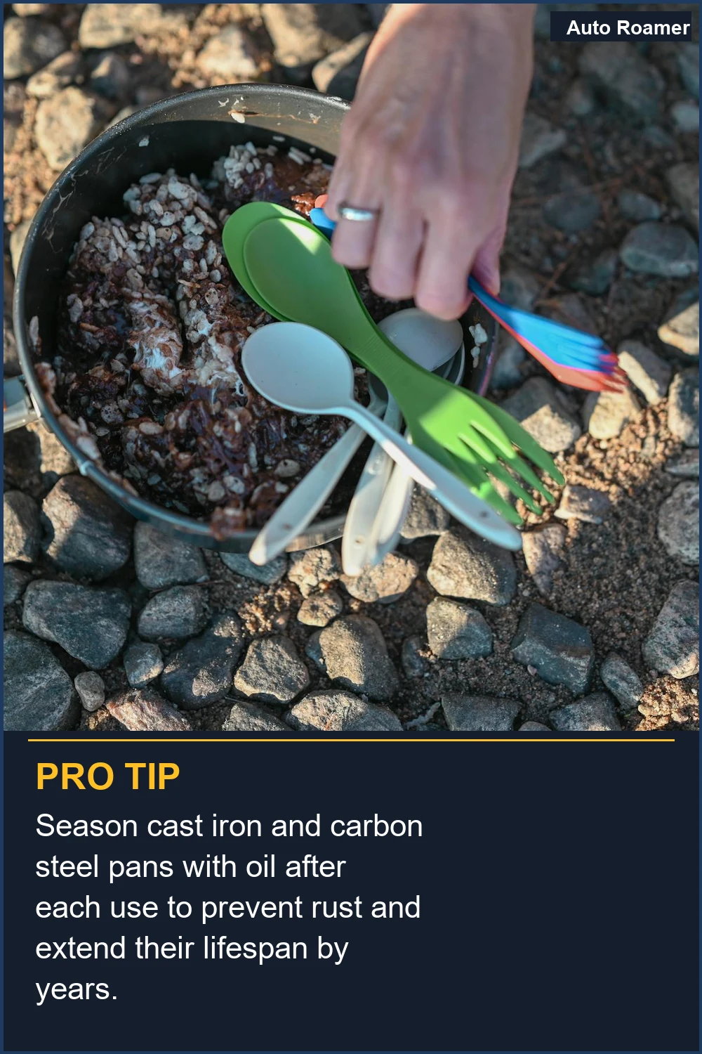 Season cast iron and carbon steel pans with oil after each use to prevent rust and extend their lifespan by years.