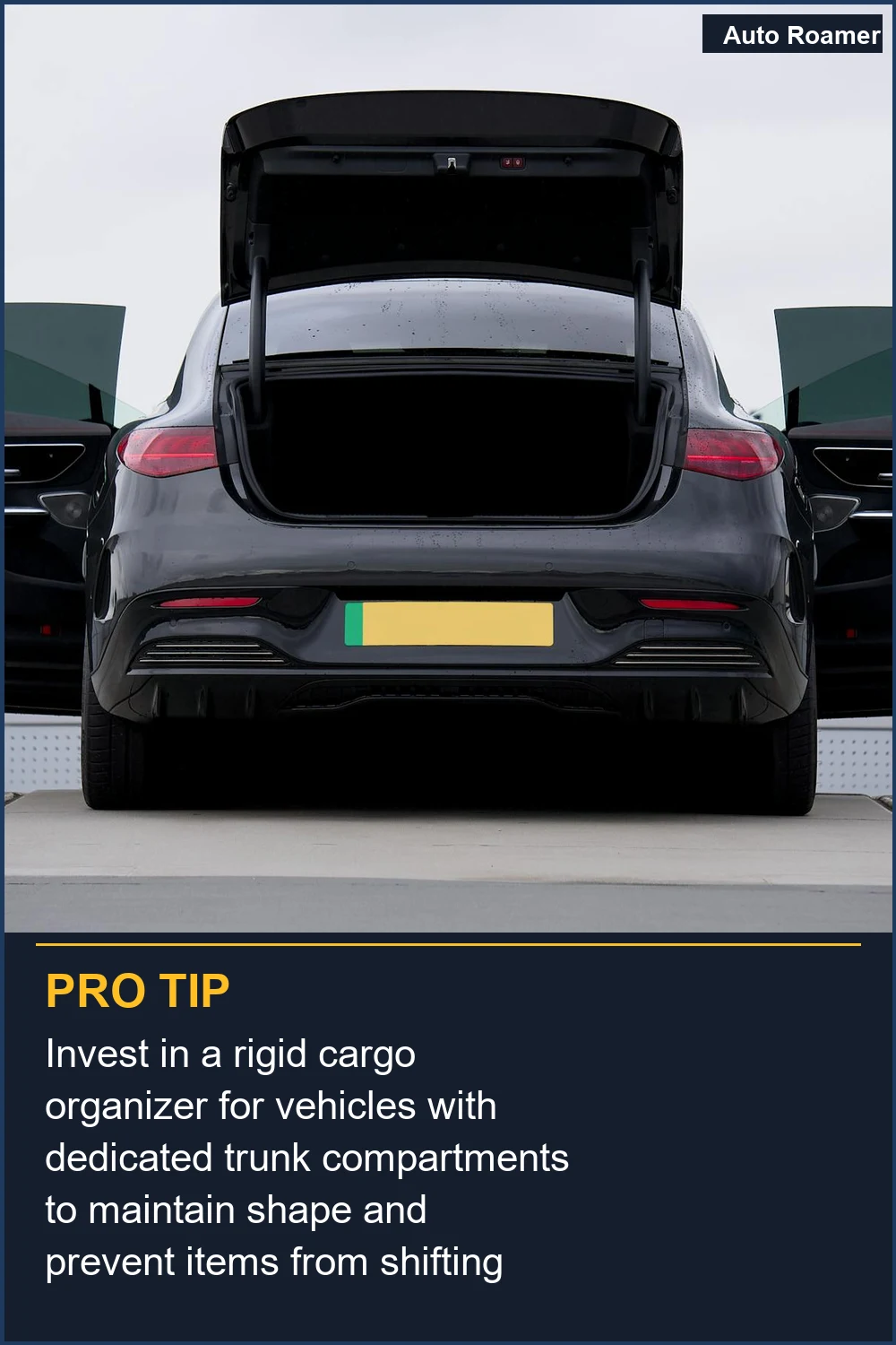 Invest in a rigid cargo organizer for vehicles with dedicated trunk compartments to maintain shape and prevent items from shifting during travel.