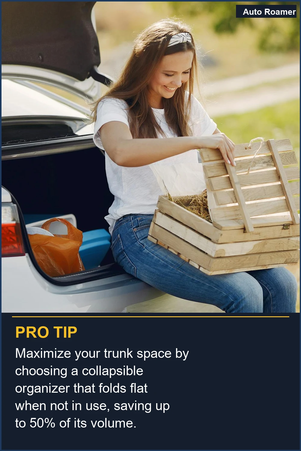 Maximize your trunk space by choosing a collapsible organizer that folds flat when not in use, saving up to 50% of its volume.