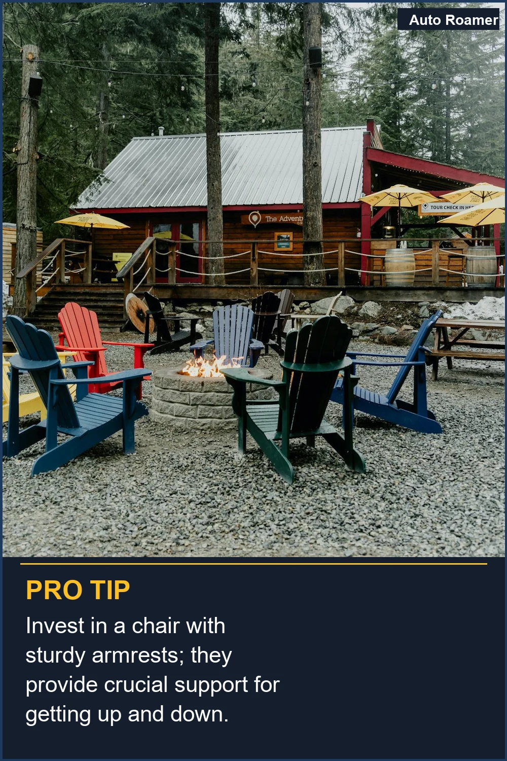 Invest in a chair with sturdy armrests; they provide crucial support for getting up and down.