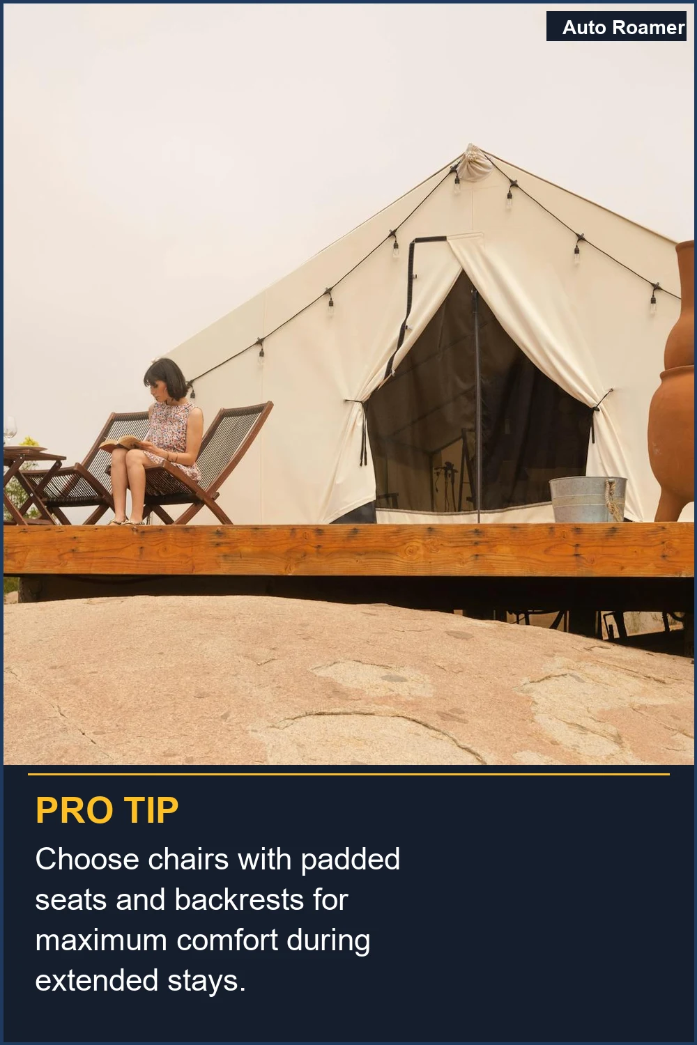 Choose chairs with padded seats and backrests for maximum comfort during extended stays.