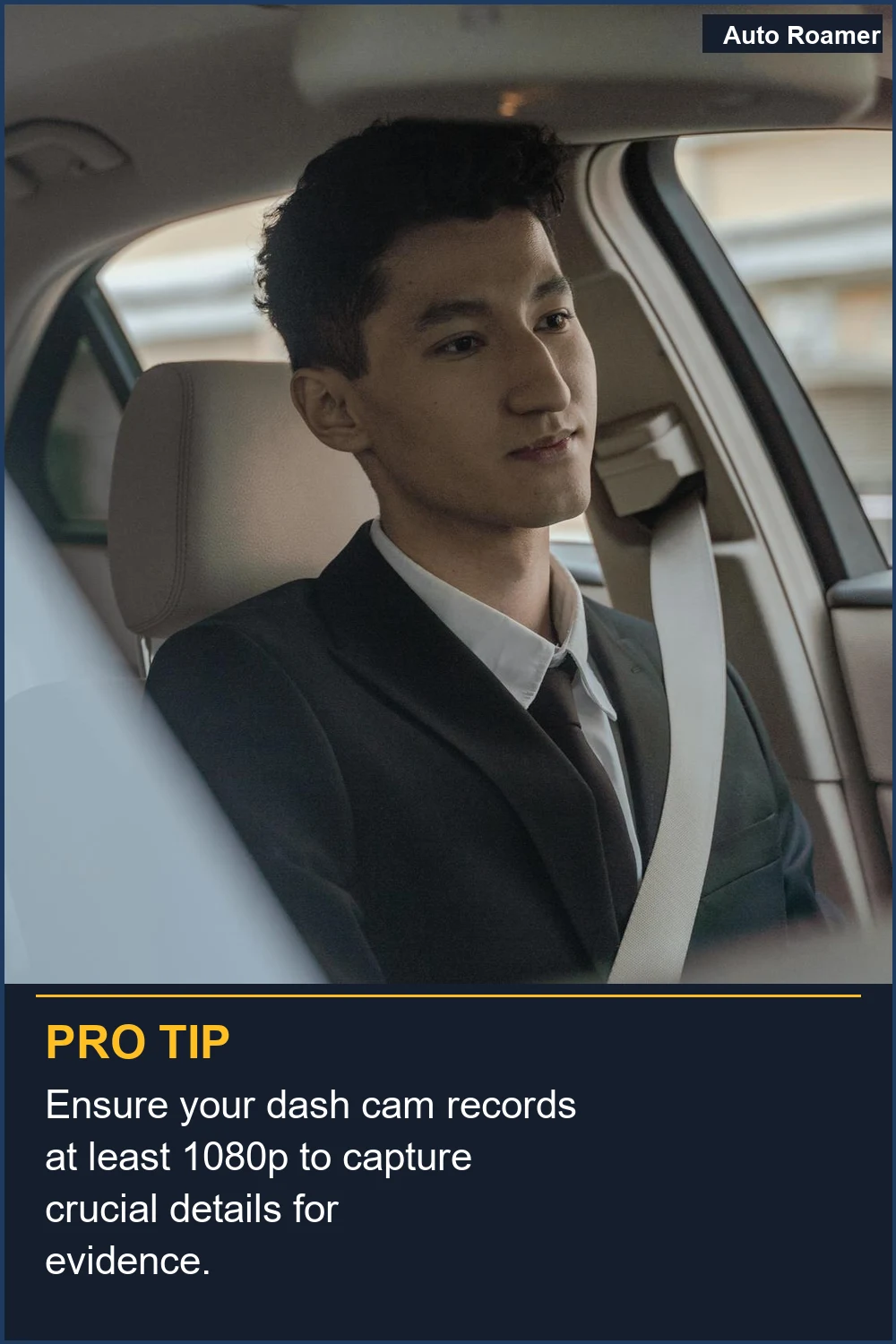 Asegúrate de que tu cámara de salpicadero grabe al menos 1080p para capturar detalles cruciales para la evidencia.