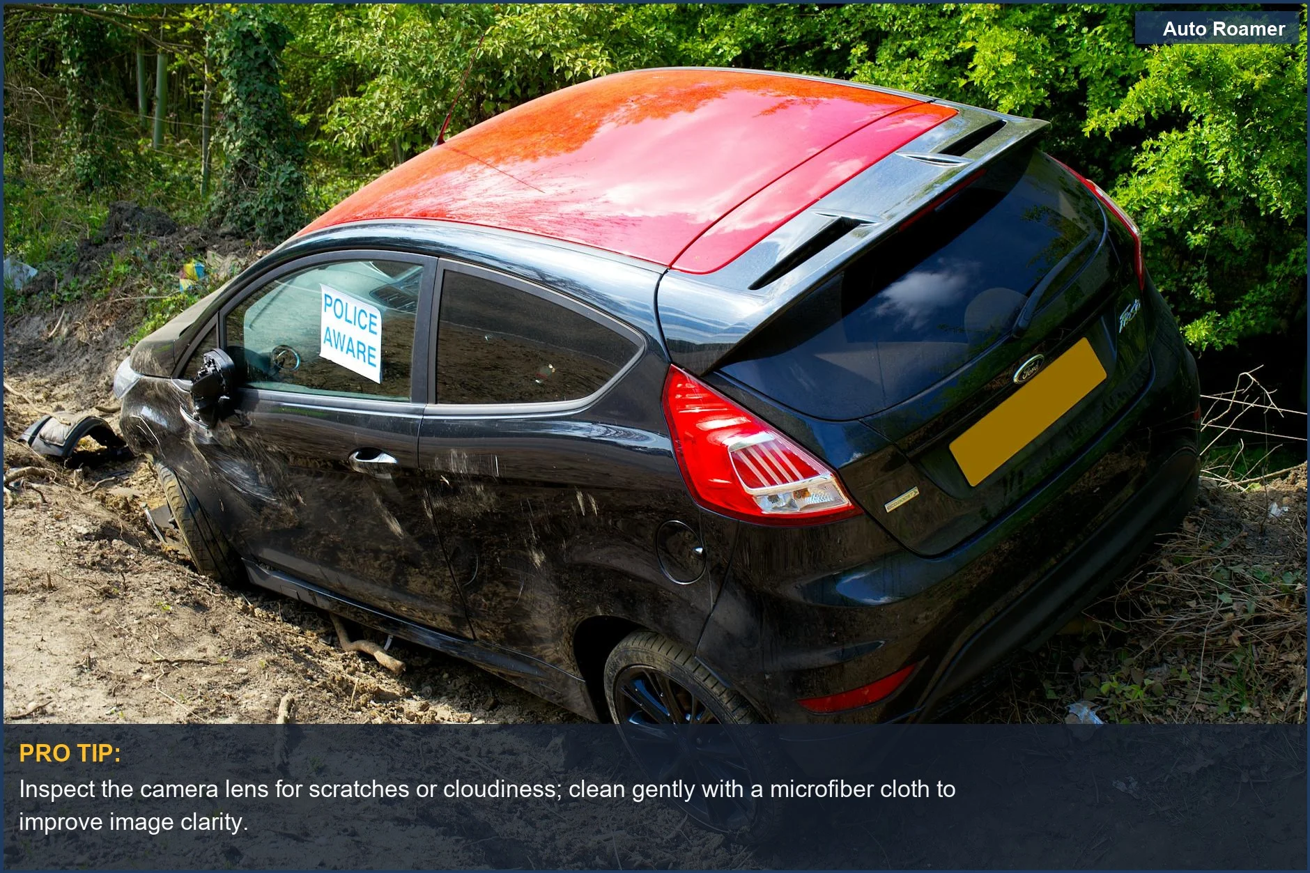 Understanding how physical damage to a car affects backup camera performance and common failure points.