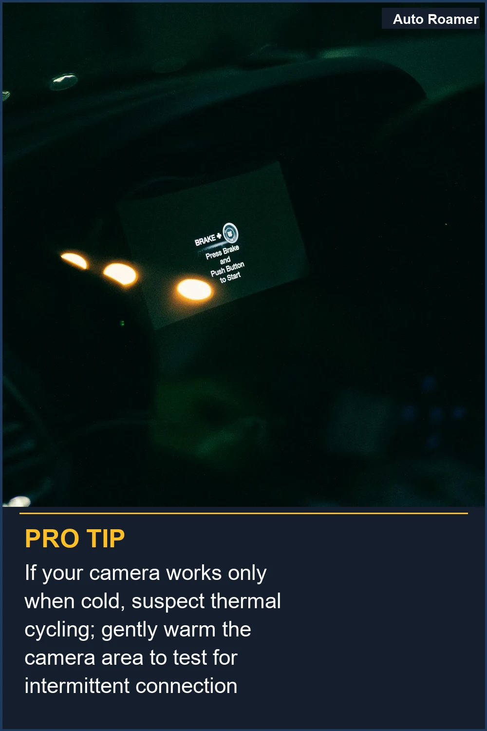 If your camera works only when cold, suspect thermal cycling; gently warm the camera area to test for intermittent connection issues.