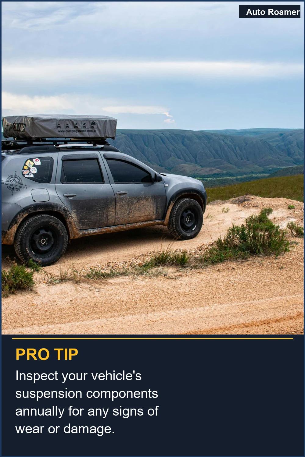 Inspect your vehicle's suspension components annually for any signs of wear or damage.