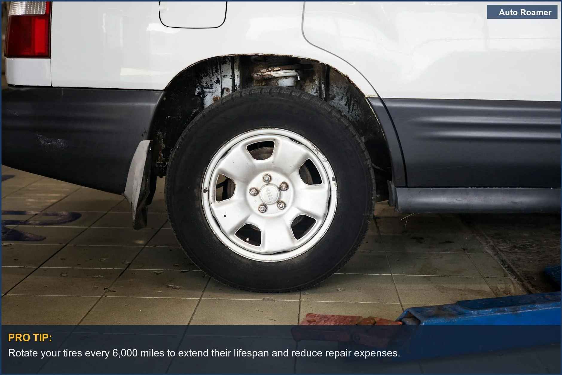Close-up of car wheel repair, highlighting potential costs for family vehicle maintenance.