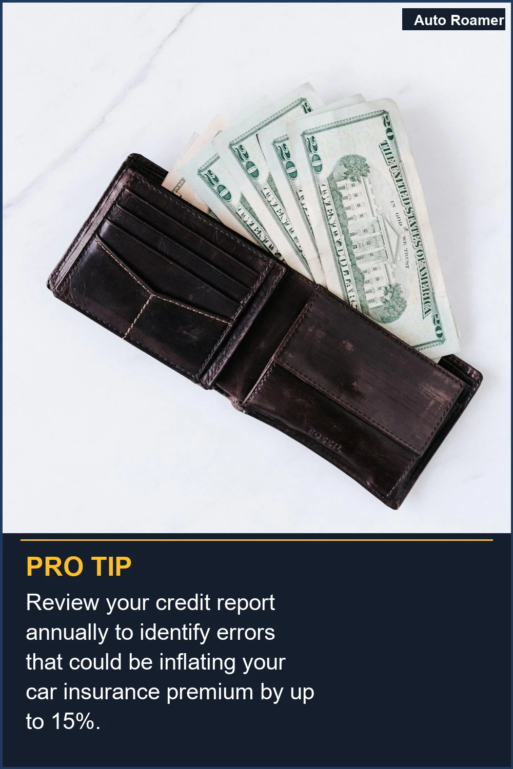 Review your credit report annually to identify errors that could be inflating your car insurance premium by up to 15%.