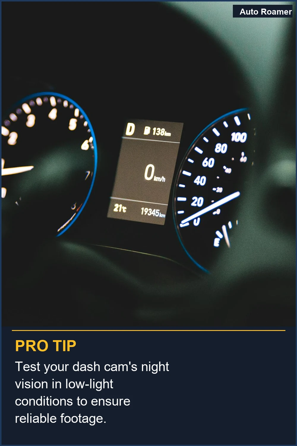 Test your dash cam's night vision in low-light conditions to ensure reliable footage.