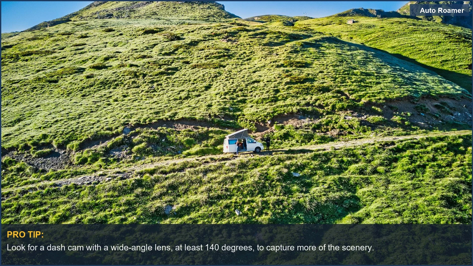 Vanlife adventure on scenic mountain roads, perfect for capturing your camping dash cam journey.