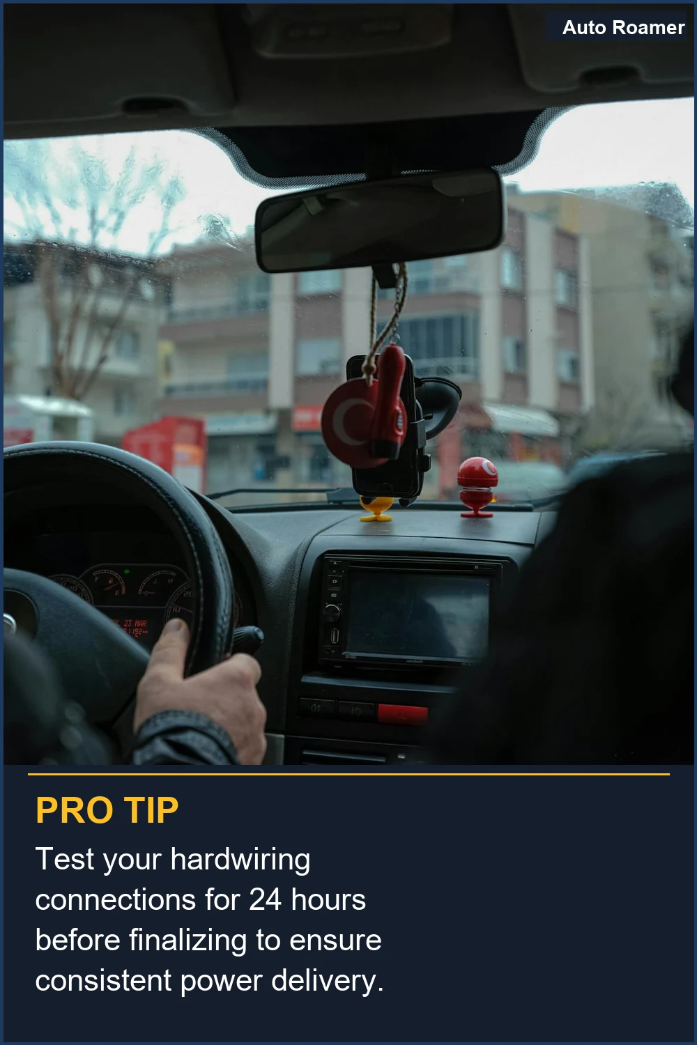 Test your hardwiring connections for 24 hours before finalizing to ensure consistent power delivery.