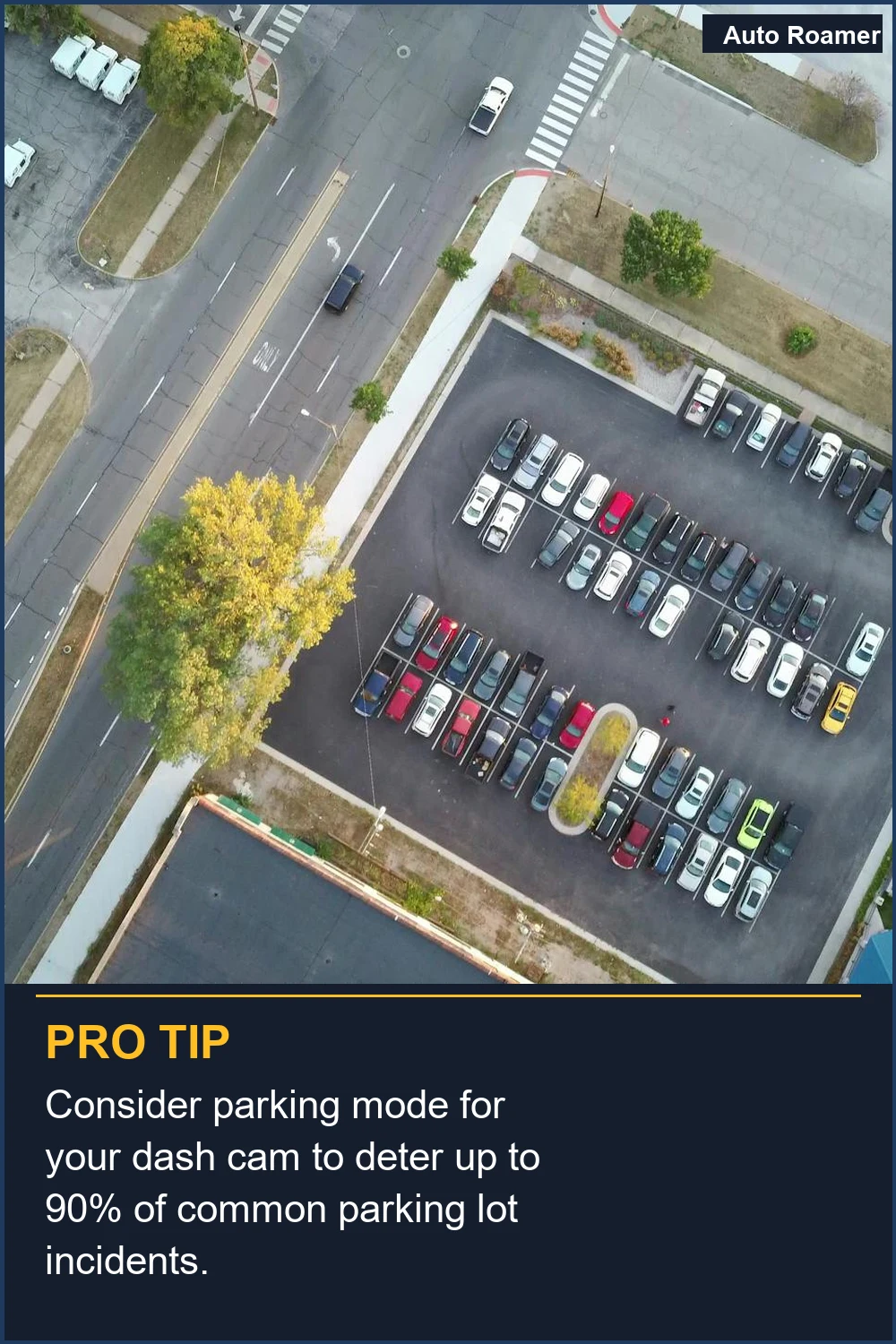 Consider parking mode for your dash cam to deter up to 90% of common parking lot incidents.