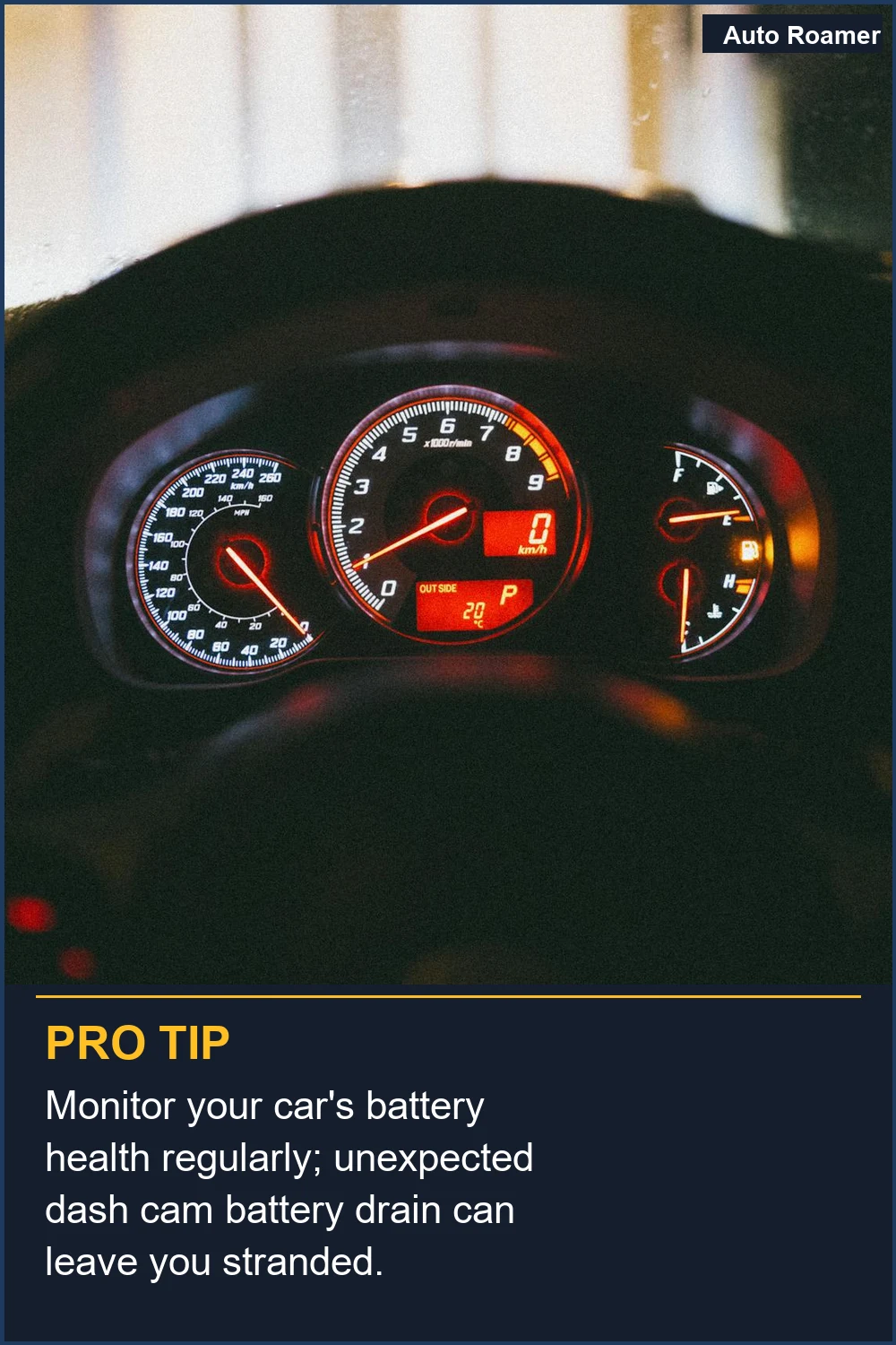 Monitor your car's battery health regularly; unexpected dash cam battery drain can leave you stranded.