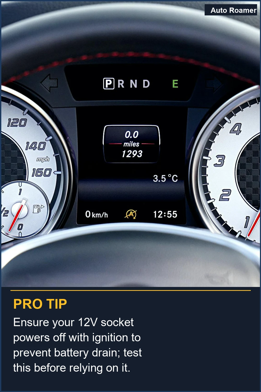 Ensure your 12V socket powers off with ignition to prevent battery drain; test this before relying on it.