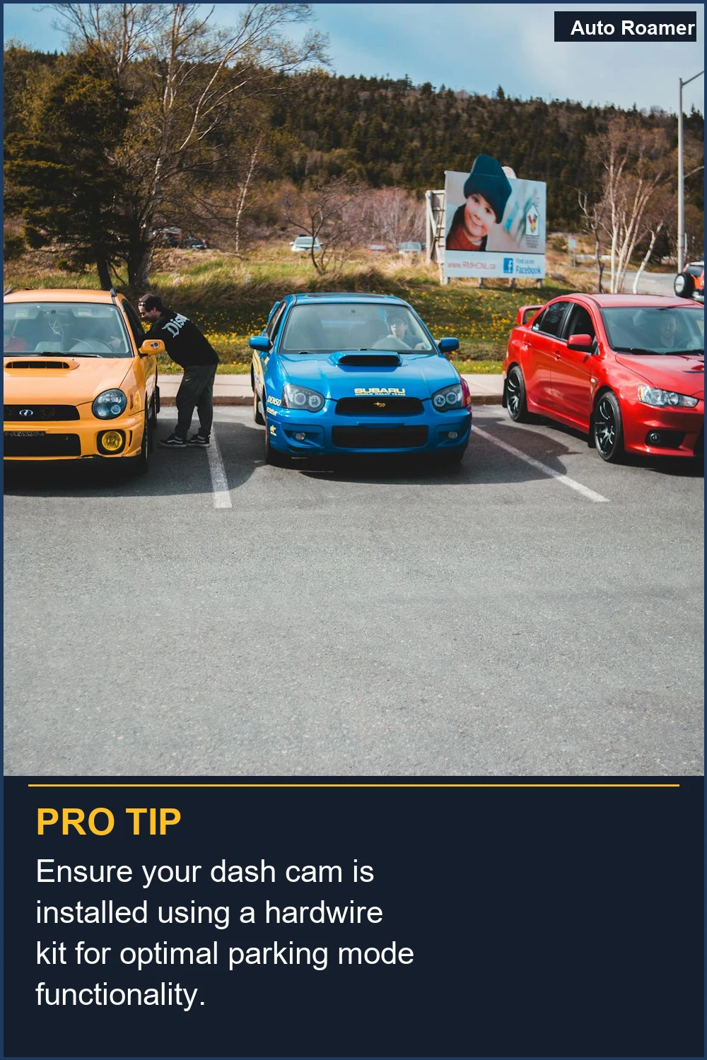 Ensure your dash cam is installed using a hardwire kit for optimal parking mode functionality.