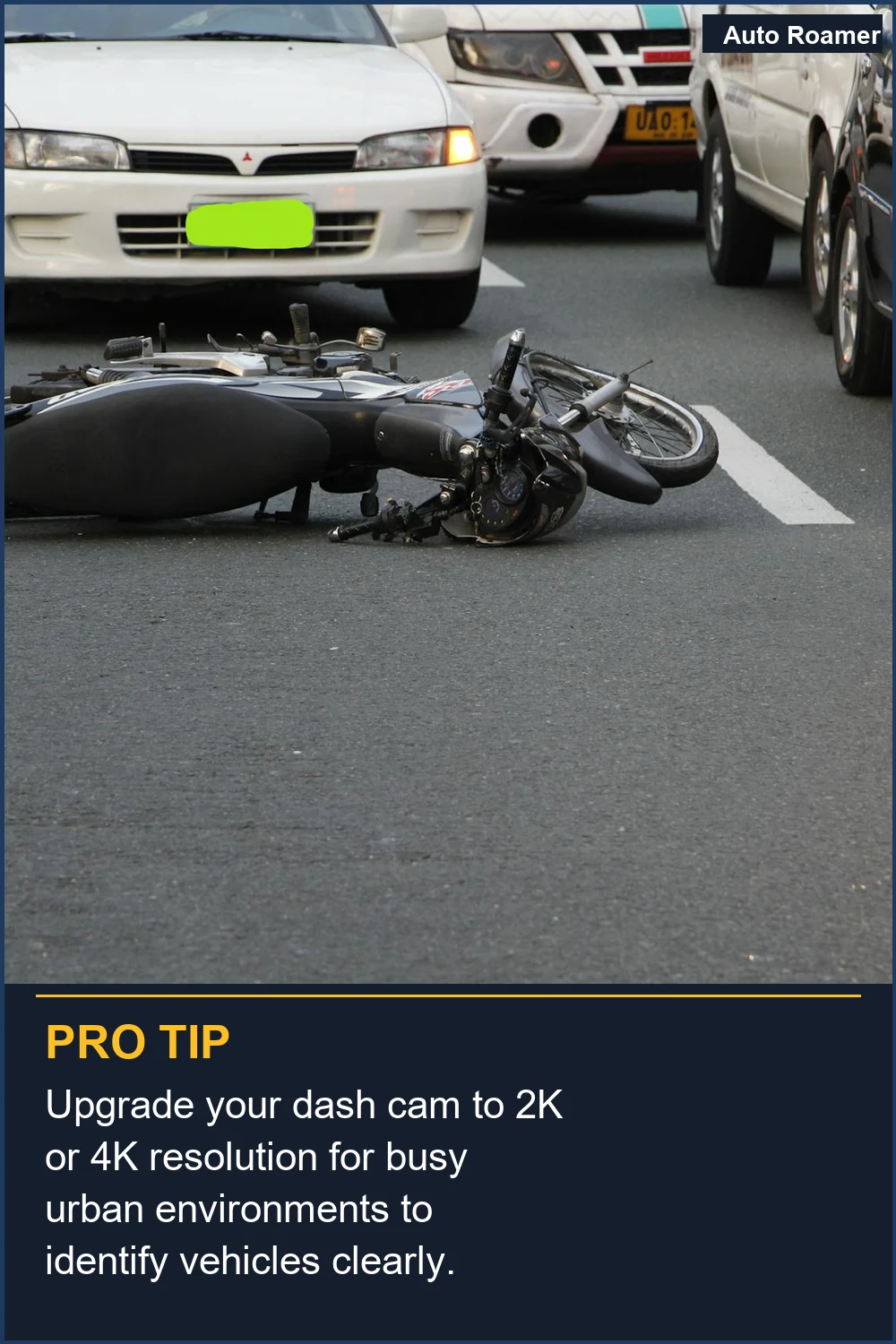 Upgrade your dash cam to 2K or 4K resolution for busy urban environments to identify vehicles clearly.