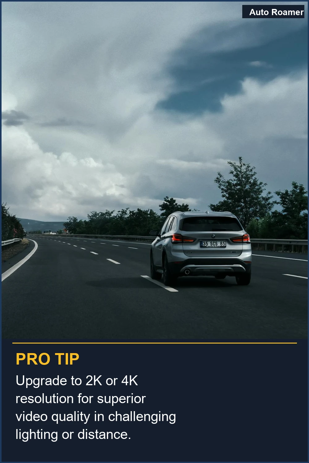 Upgrade to 2K or 4K resolution for superior video quality in challenging lighting or distance.